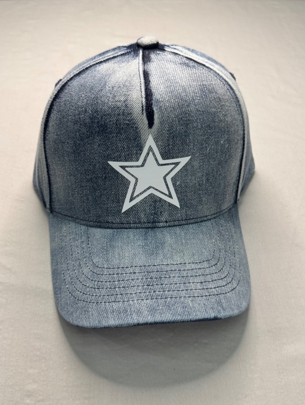 Dallas Cowboys Benzine Los Angeles Gray Denim Star Snapback Hat Cap 55-58cm